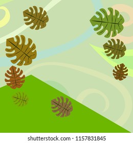 tropical summer tropical plant vector background