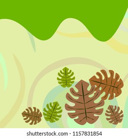 tropical summer tropical plant vector background