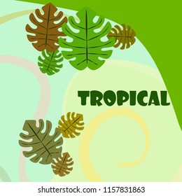 tropical summer tropical plant vector background
