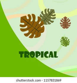 tropical summer tropical plant vector background