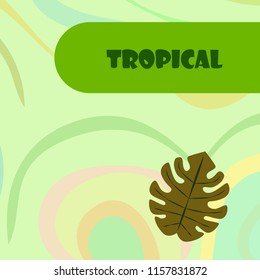 tropical summer tropical plant vector background