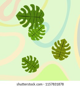 tropical summer tropical plant vector background