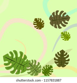 tropical summer tropical plant vector background