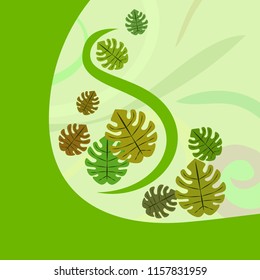 tropical summer tropical plant vector background