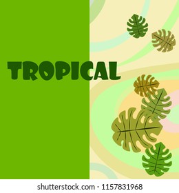 tropical summer tropical plant vector background