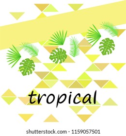 tropical summer tropical plant vector background