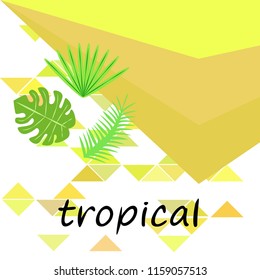 tropical summer tropical plant vector background