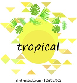 tropical summer tropical plant vector background