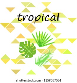 tropical summer tropical plant vector background