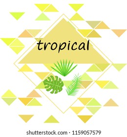 tropical summer tropical plant vector background