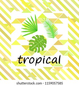 tropical summer tropical plant vector background
