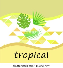 tropical summer tropical plant vector background