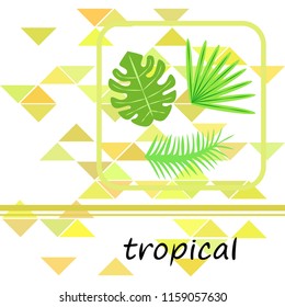 tropical summer tropical plant vector background