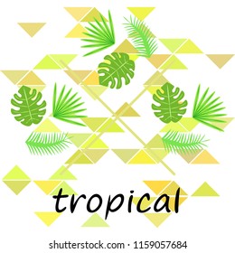 tropical summer tropical plant vector background