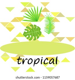 tropical summer tropical plant vector background