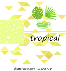 tropical summer tropical plant vector background