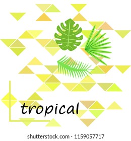 tropical summer tropical plant vector background
