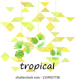 tropical summer tropical plant vector background