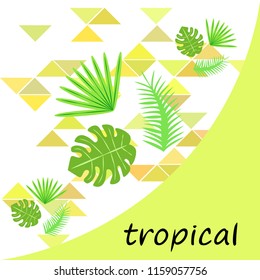 tropical summer tropical plant vector background