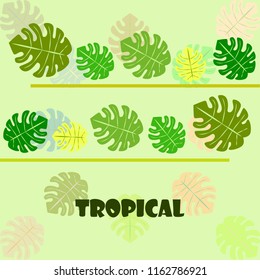tropical summer tropical plant vector background