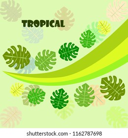 tropical summer tropical plant vector background