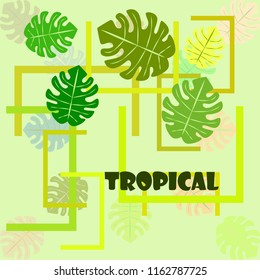 tropical summer tropical plant vector background