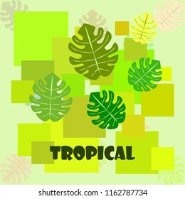 tropical summer tropical plant vector background