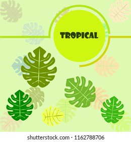 tropical summer tropical plant vector background