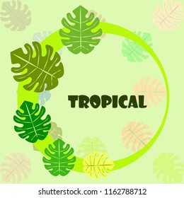 tropical summer tropical plant vector background