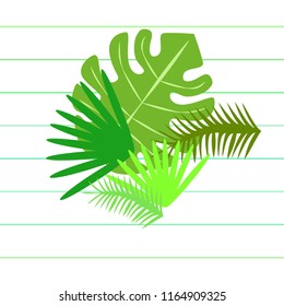 tropical summer tropical plant vector background