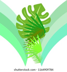 tropical summer tropical plant vector background