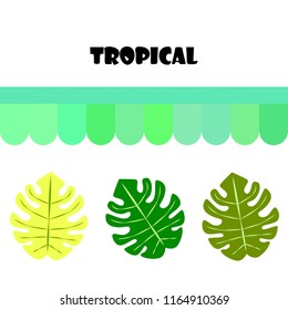 tropical summer tropical plant vector background