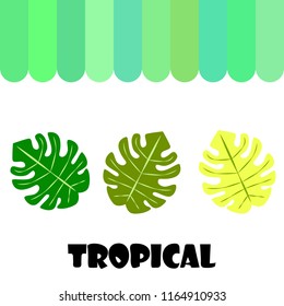 tropical summer tropical plant vector background
