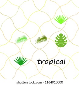 tropical summer tropical plant vector background