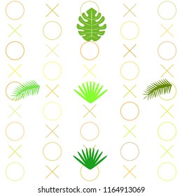 tropical summer tropical plant vector background