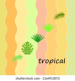 tropical summer tropical plant vector background