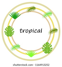 tropical summer tropical plant vector background