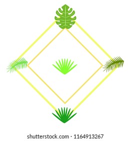 tropical summer tropical plant vector background