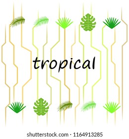 tropical summer tropical plant vector background