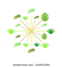 tropical summer tropical plant vector background
