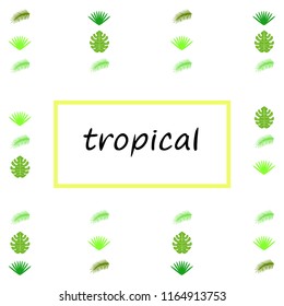 tropical summer tropical plant vector background
