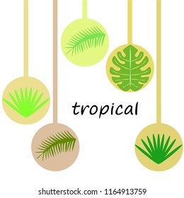 tropical summer tropical plant vector background