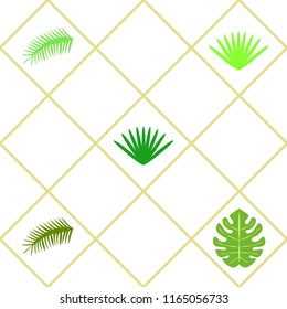 tropical summer tropical plant vector background