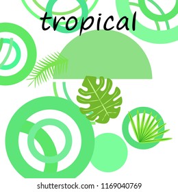 tropical summer tropical plant vector background