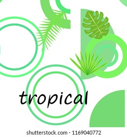 tropical summer tropical plant vector background