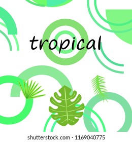 tropical summer tropical plant vector background