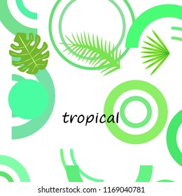 tropical summer tropical plant vector background