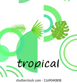 tropical summer tropical plant vector background