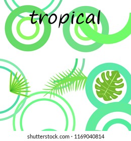 tropical summer tropical plant vector background