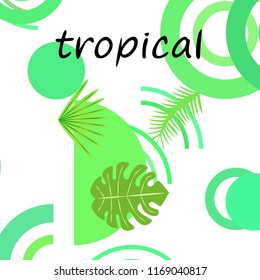 tropical summer tropical plant vector background